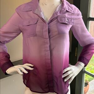 BONGO Vintage ombré purple lilac blouse